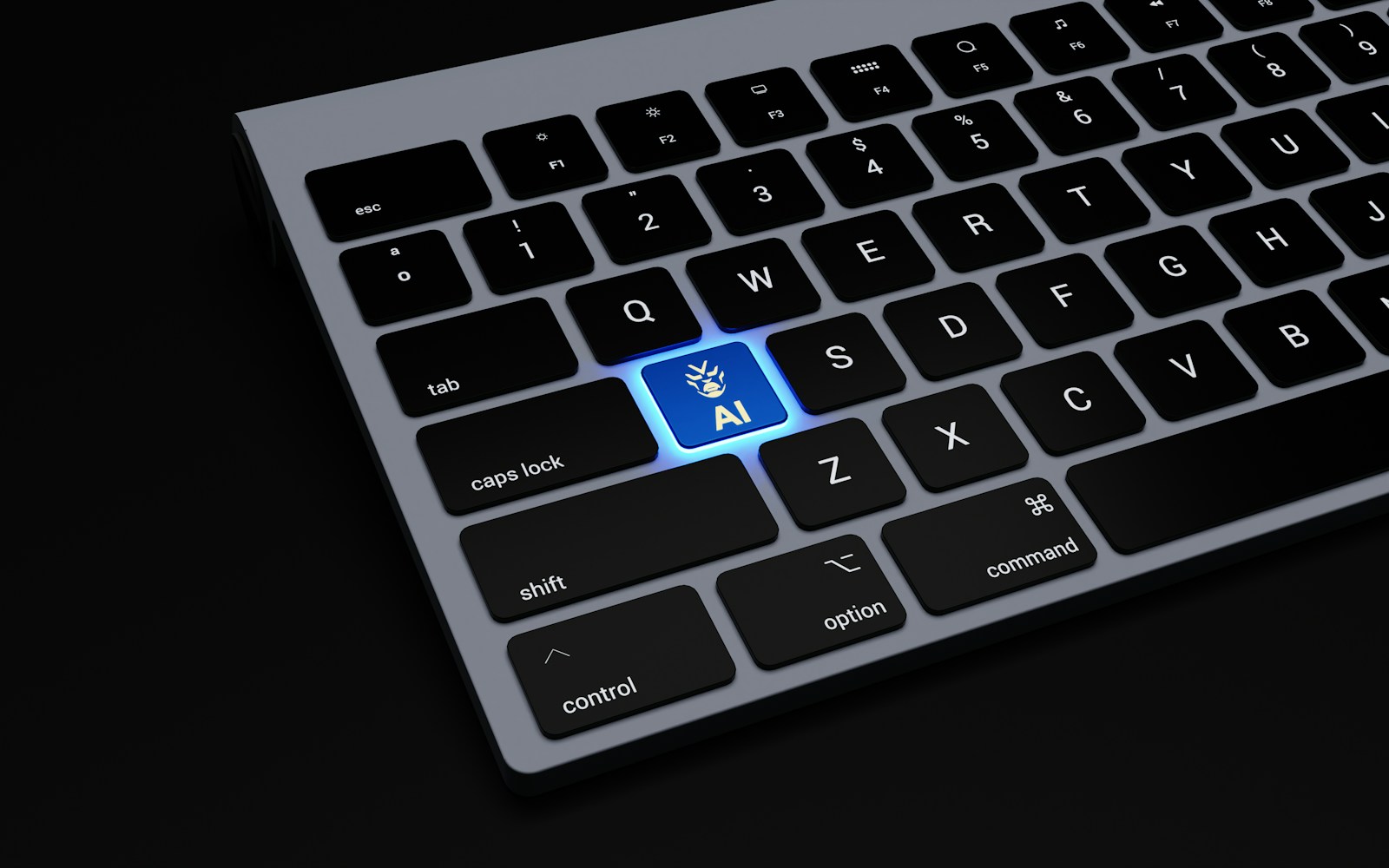 a close up of a keyboard on a black surface